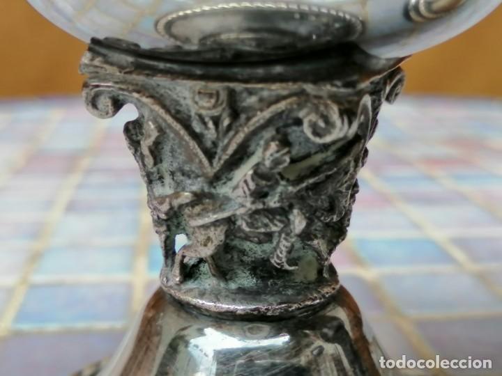 Antig&uuml;edades: PAREJA DE COPAS DE ALPACA - Foto 4