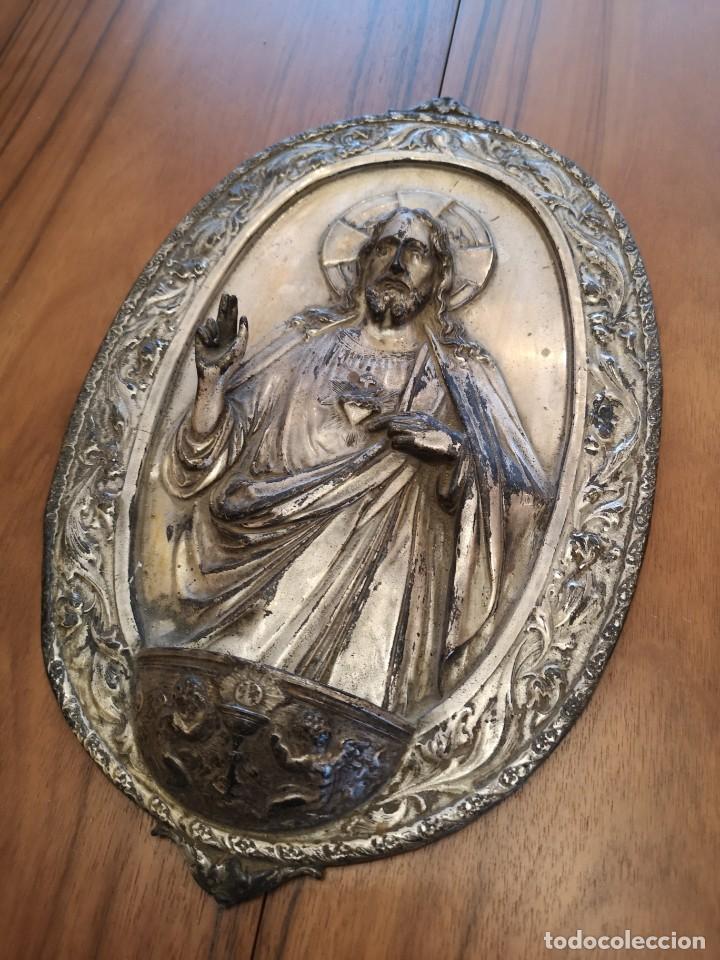 Antig&uuml;edades: Sagrado Coraz&oacute;n con benditera - Foto 2