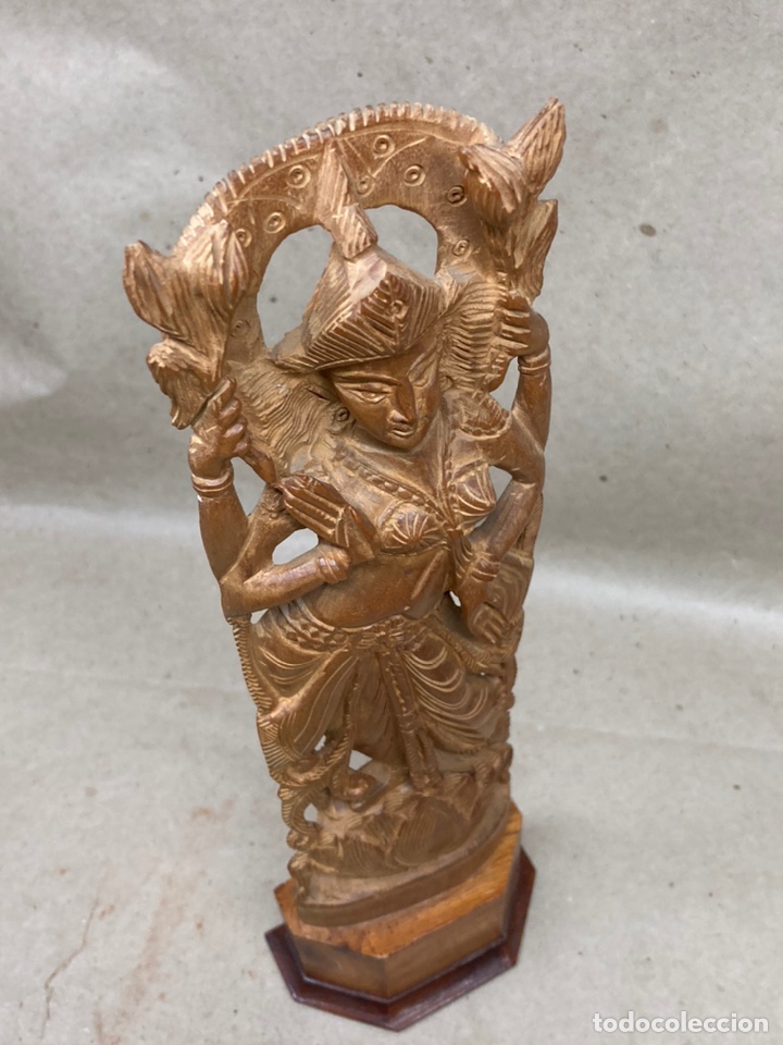 Antig&uuml;edades: Figura de madera tallada India - Foto 1