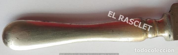 Antig&uuml;edades: ANTIG&Uuml;O CUCHILLO MARCA TOLEDO - MANGO PLATEADO - Foto 5