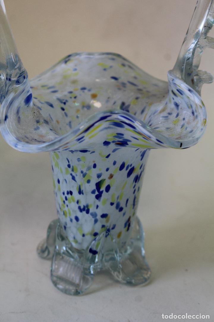 Antig&uuml;edades: cesta frutero cristal de murano - Foto 3