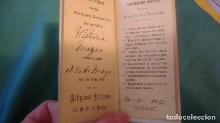 Antig&uuml;edades: RECORDATORIO DE 1&ordf; COMUNI&Oacute;N DE 1912 - Foto 3