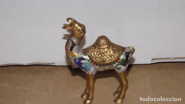 Antig&uuml;edades: CAMELLO CLOISONNE BRONCE ESMALTE - Foto 2