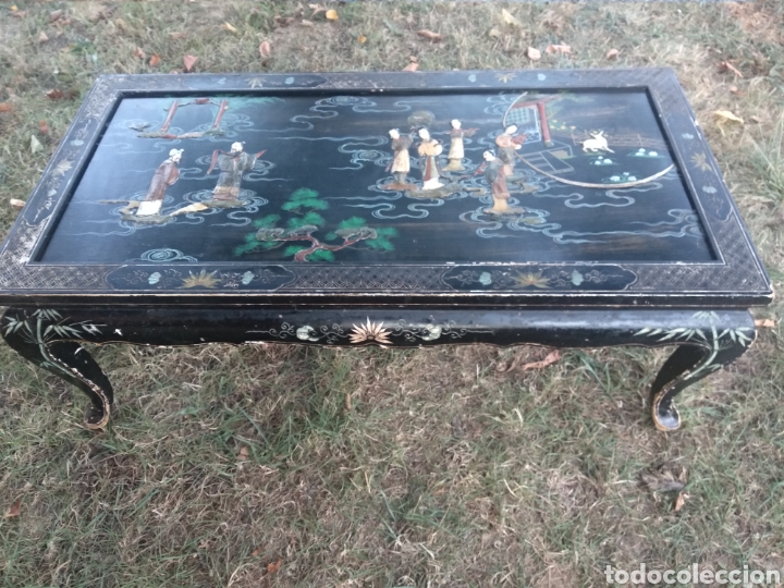 Antig&uuml;edades: Mesa oriental con incrustaciones de nacar - Foto 1