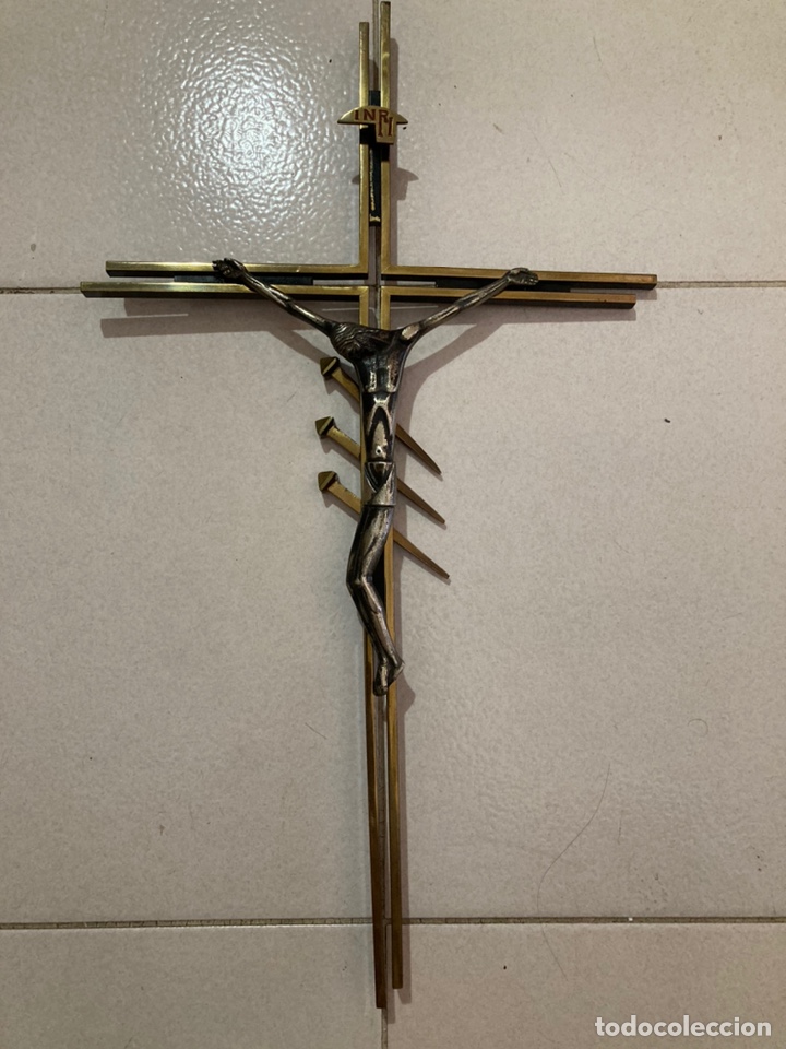 vintage crucifijo pared - Compra venta en todocoleccion