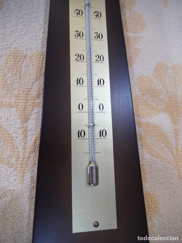Antig&uuml;edades: BAR&Oacute;METRO-RELOJ DE MADERA - Foto 5