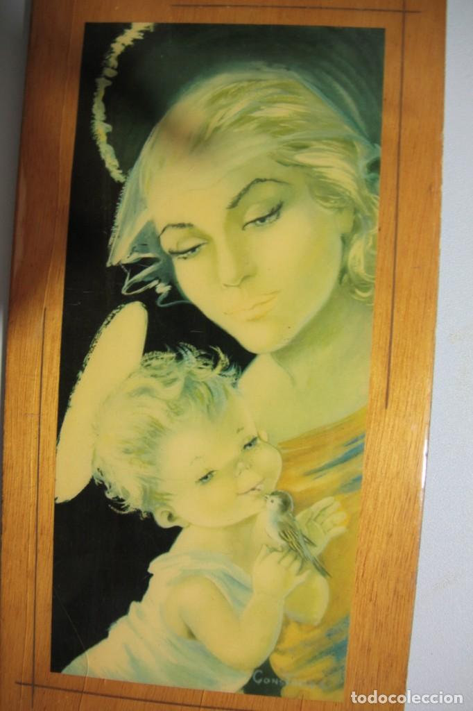 Antig&uuml;edades: VIRGEN EN MADERA ESMALTADA - Foto 2