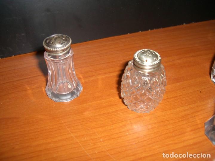 Antig&uuml;edades: LOTE SALERITOS CRISTAL Y PLATA - Foto 2