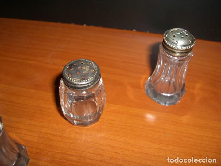 Antig&uuml;edades: LOTE SALERITOS CRISTAL Y PLATA - Foto 3