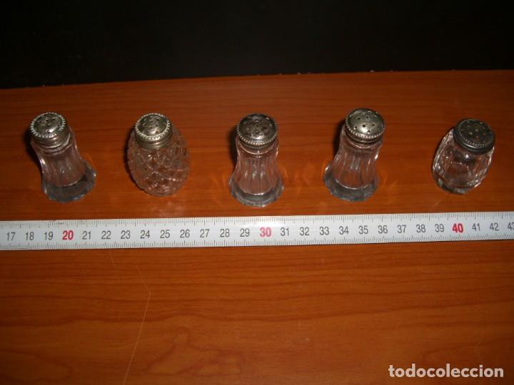Antig&uuml;edades: LOTE SALERITOS CRISTAL Y PLATA - Foto 6
