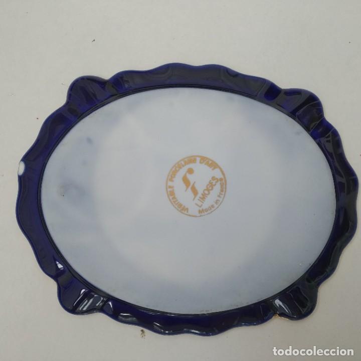 Antig&uuml;edades: Cenicero LIMOGES cobalto y oro - Foto 2