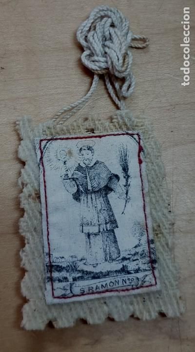 Antig&uuml;edades: ESCAPULARIO S. RAM&Oacute;N NEONATO 5,5X4 CM. - Foto 1