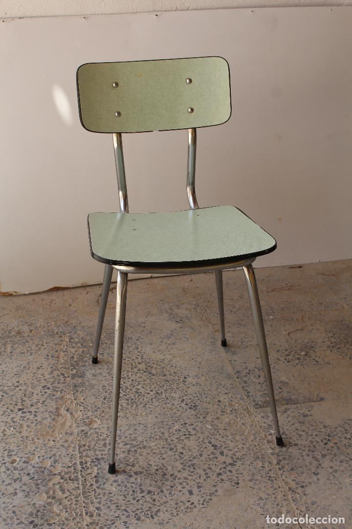 silla de cocina de formica verde, años 70 - Compra venta en todocoleccion