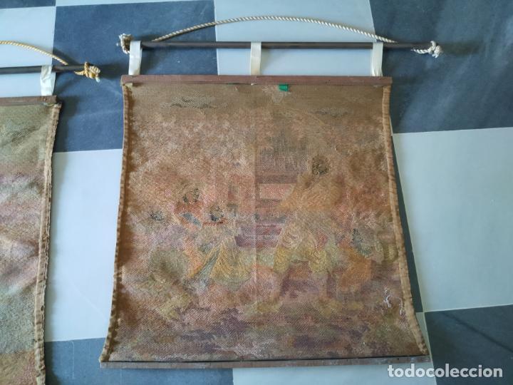 Antig&uuml;edades: Antigua pareja de tapices - Foto 25