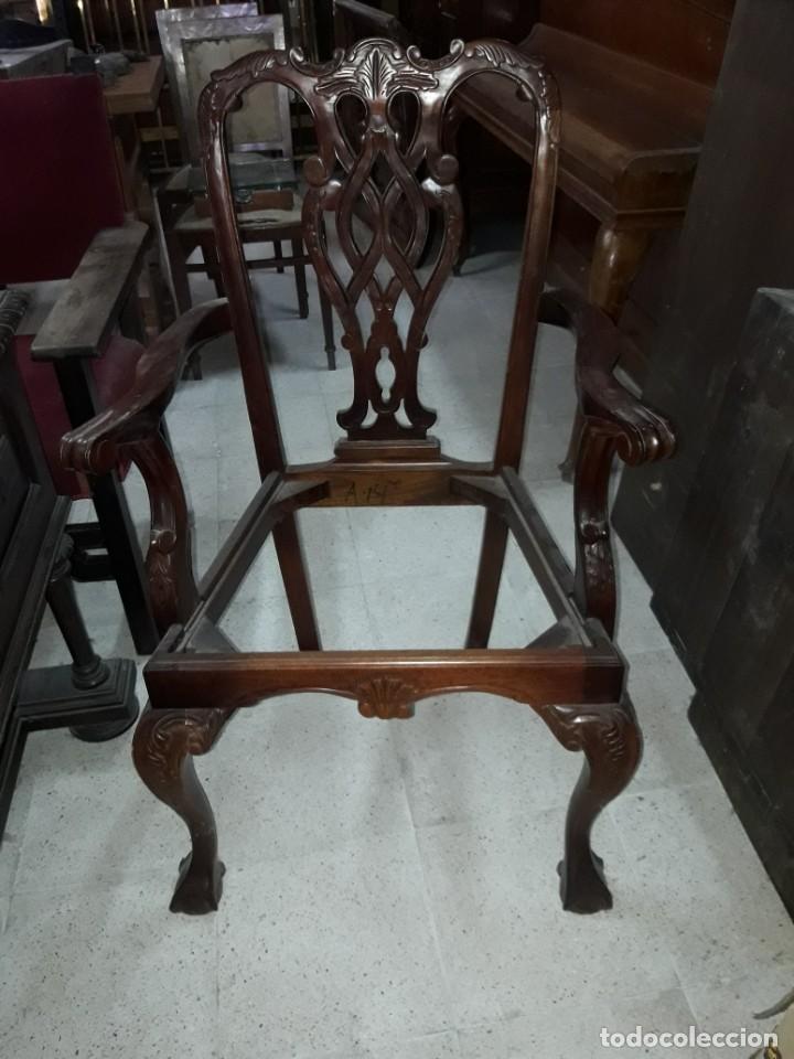 Antig&uuml;edades: sill&oacute;n estilo chipendal - Foto 1