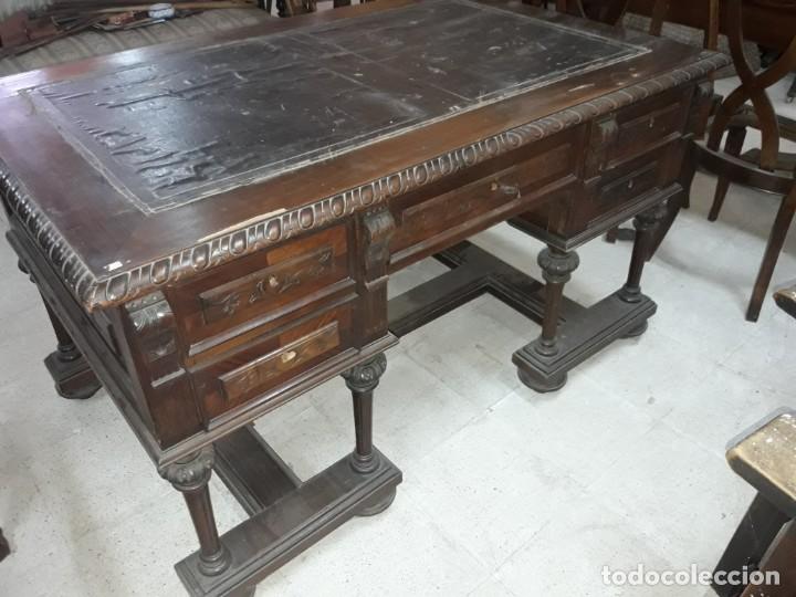Antig&uuml;edades: mesa escritorio siglo XIX - Foto 4
