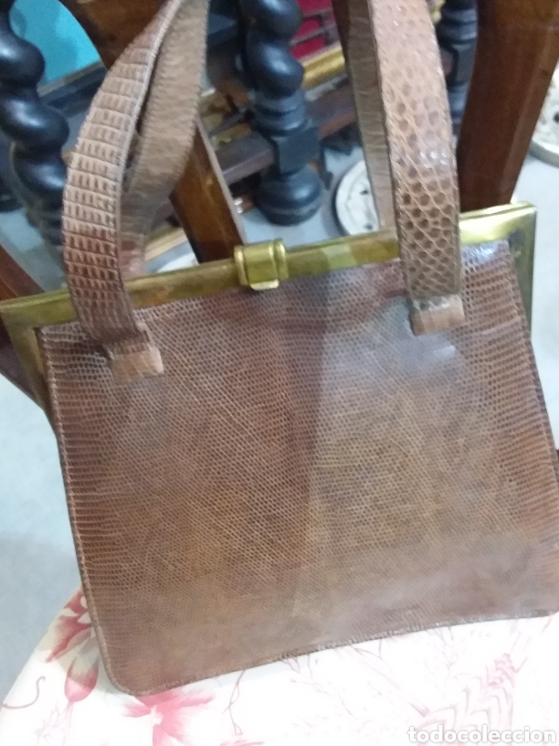 Antig&uuml;edades: Monedero en piel de serpiente - Foto 1
