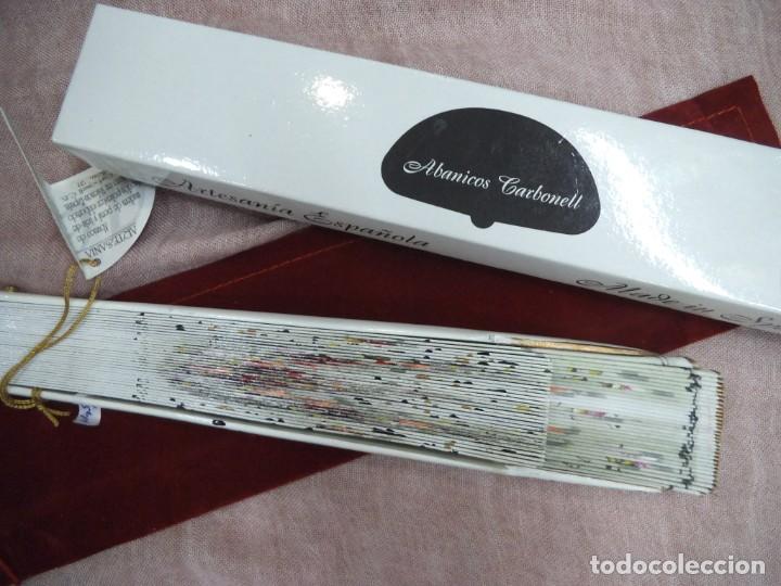 Antig&uuml;edades: ABANICO CARBONELL -BLANCO- - Foto 10