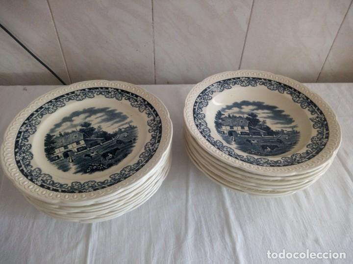Antigüedades: Lote de platos hondos y llanos societe ceramique maestricht boerenhoeve,holland - Foto 2 - 213440396