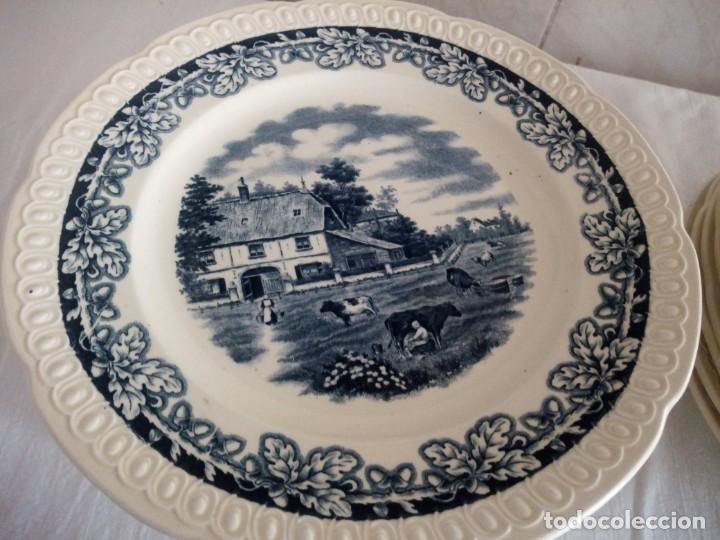 Antigüedades: Lote de platos hondos y llanos societe ceramique maestricht boerenhoeve,holland - Foto 4 - 213440396