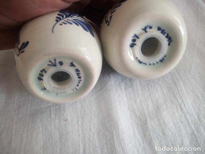 Antigüedades: Bonito salero y pimentero de porcelana delf holanda. - Foto 4 - 213447282