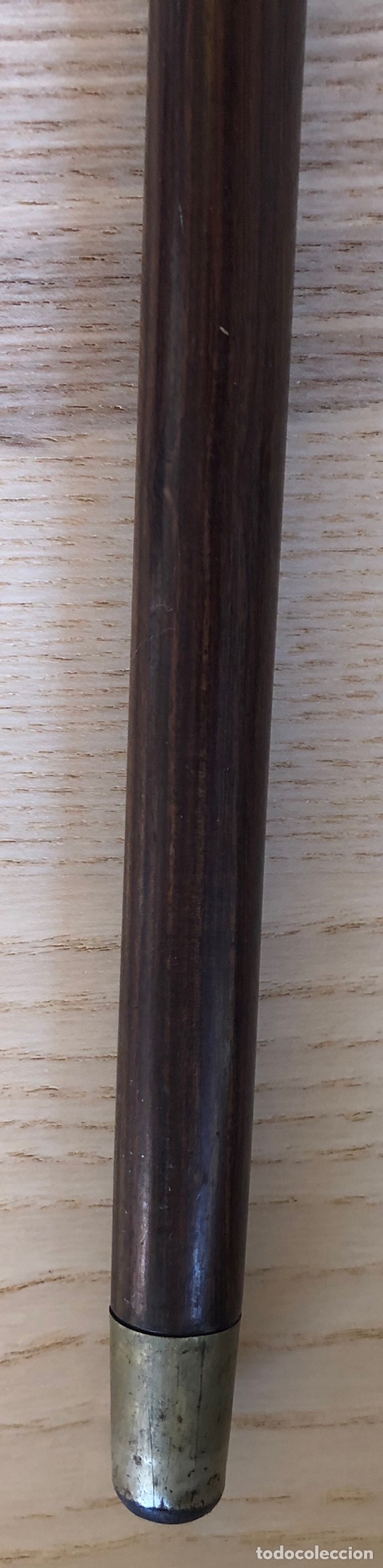 Antigüedades: Antigua Baston, con empuñadura en hierro, y vara de madera noble. Pps. S.XX. - Foto 8 - 213470000