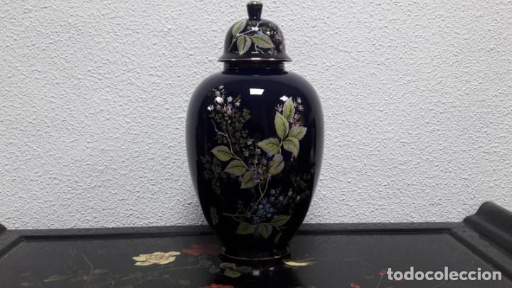 Antigüedades: Gran búcaro tibor en porcelana decorados flores medida de alto 41 cm buen estado - Foto 1 - 213598170