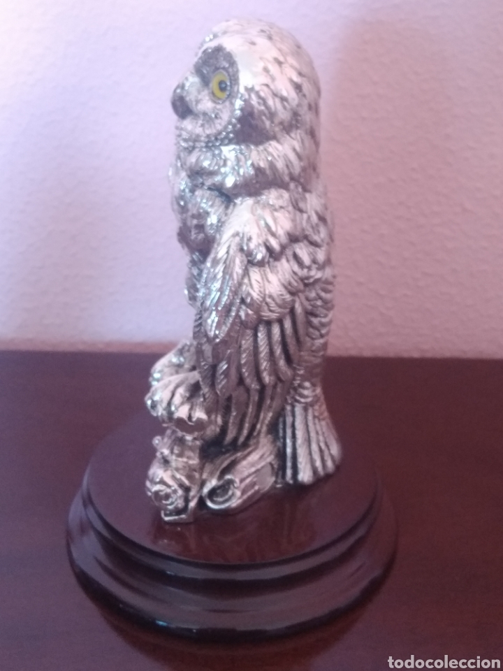 Antig&uuml;edades: Figura de b&uacute;ho laminado en plata - Foto 4