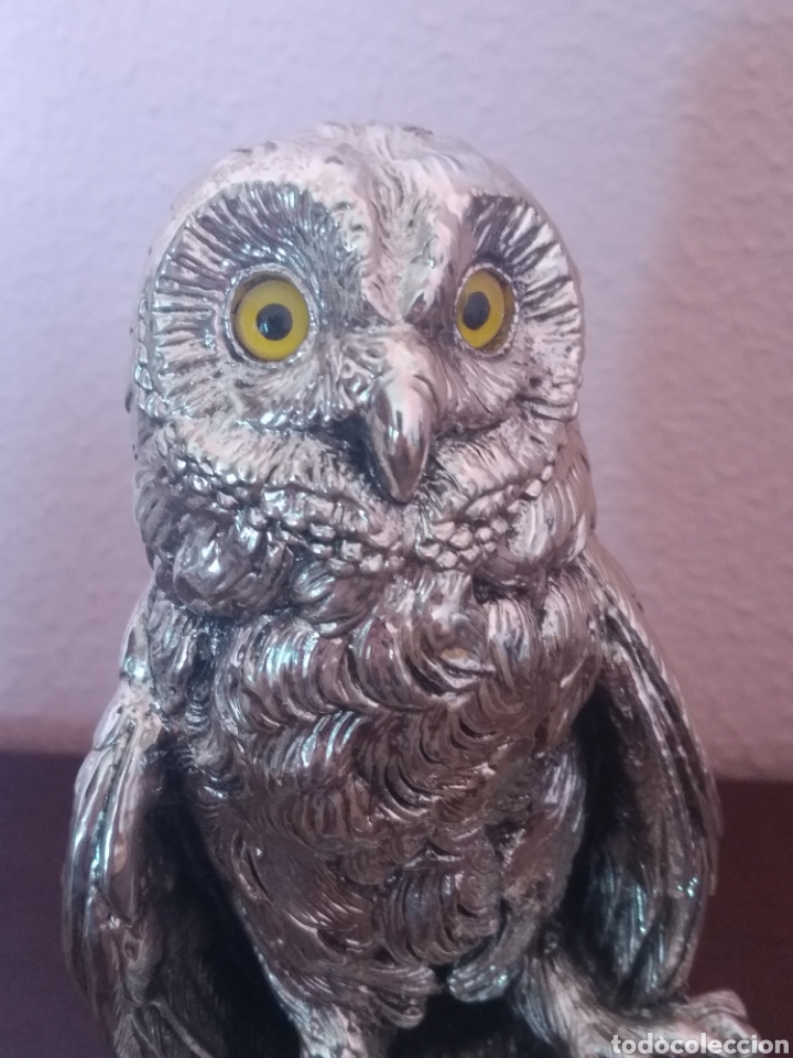 Antig&uuml;edades: Figura de b&uacute;ho laminado en plata - Foto 5