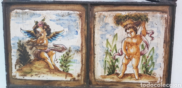 Antig&uuml;edades: PERCHA DE FORJA CON AZULEJOS. - Foto 5