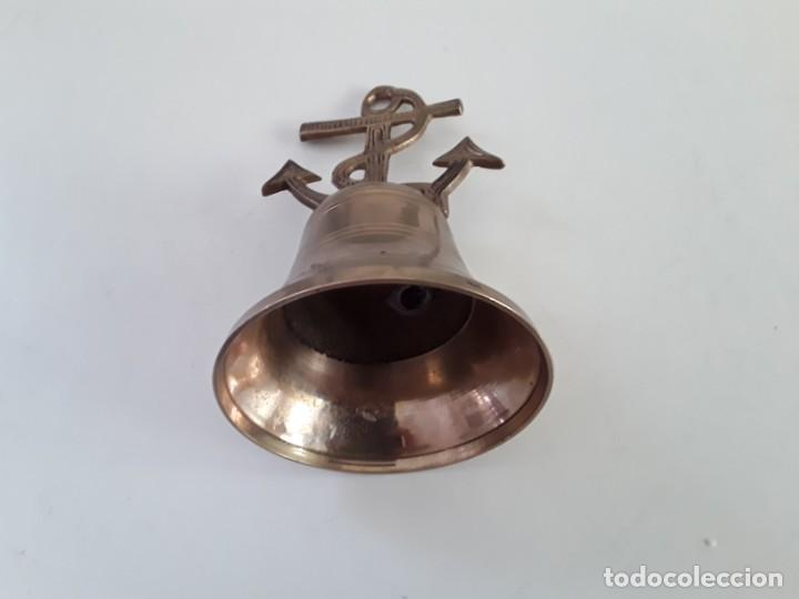 Antig&uuml;edades: CAMPANA DE BRONCE MARINERA, CON ANCLA - Foto 2