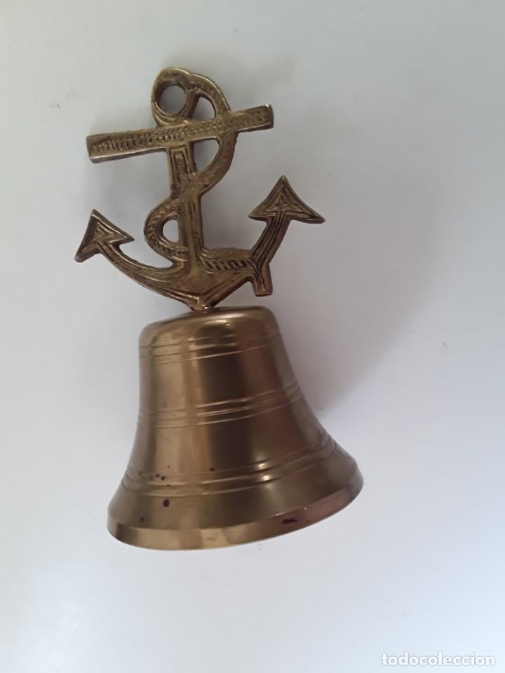 Antig&uuml;edades: CAMPANA DE BRONCE MARINERA, CON ANCLA - Foto 7