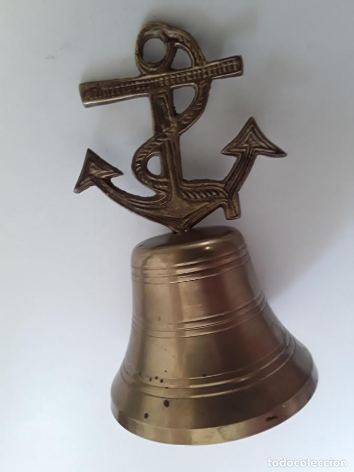 Antig&uuml;edades: CAMPANA DE BRONCE MARINERA, CON ANCLA - Foto 9