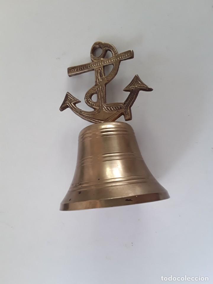 Antig&uuml;edades: CAMPANA DE BRONCE MARINERA, CON ANCLA - Foto 13