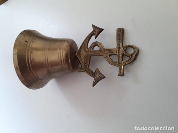 Antig&uuml;edades: CAMPANA DE BRONCE MARINERA, CON ANCLA - Foto 14