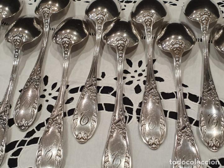 Antig&uuml;edades: 11 cucharas soperas grabadas con la inicial C. - Foto 6