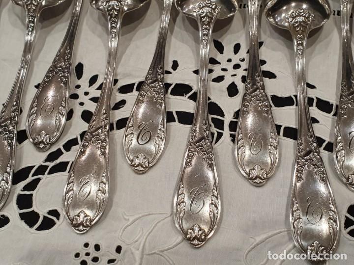 Antig&uuml;edades: 11 cucharas soperas grabadas con la inicial C. - Foto 9