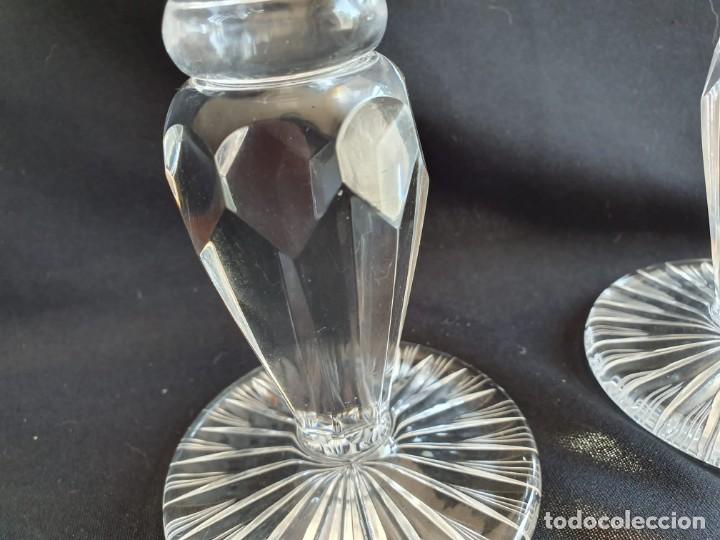 Antig&uuml;edades: Pareja candelabros cristal . - Foto 2