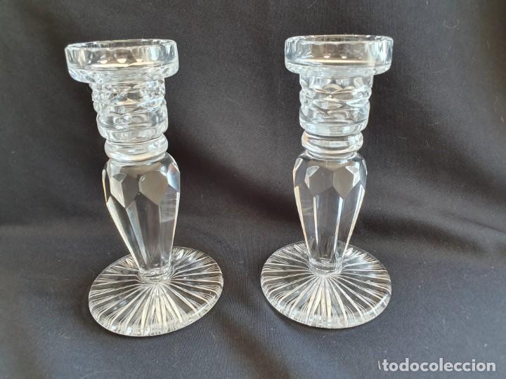 Antig&uuml;edades: Pareja candelabros cristal . - Foto 3