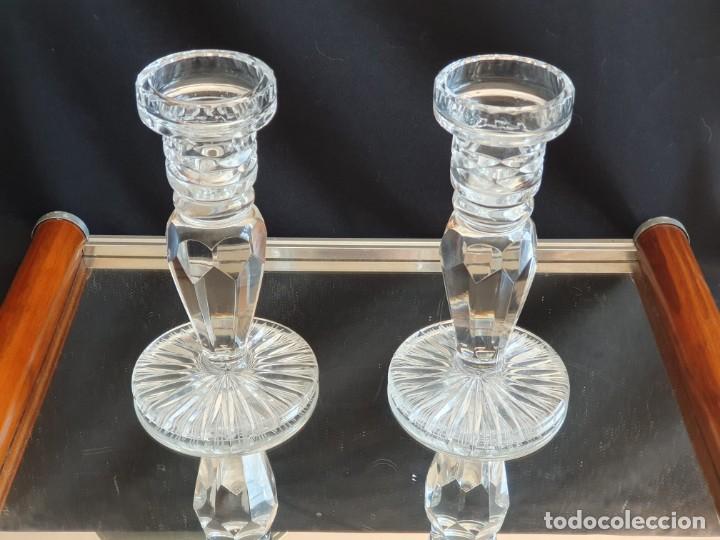 Antig&uuml;edades: Pareja candelabros cristal . - Foto 7