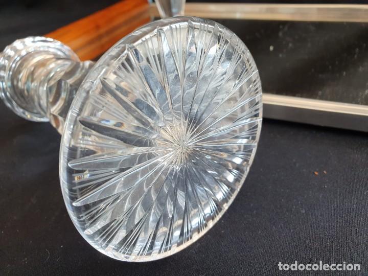 Antig&uuml;edades: Pareja candelabros cristal . - Foto 9