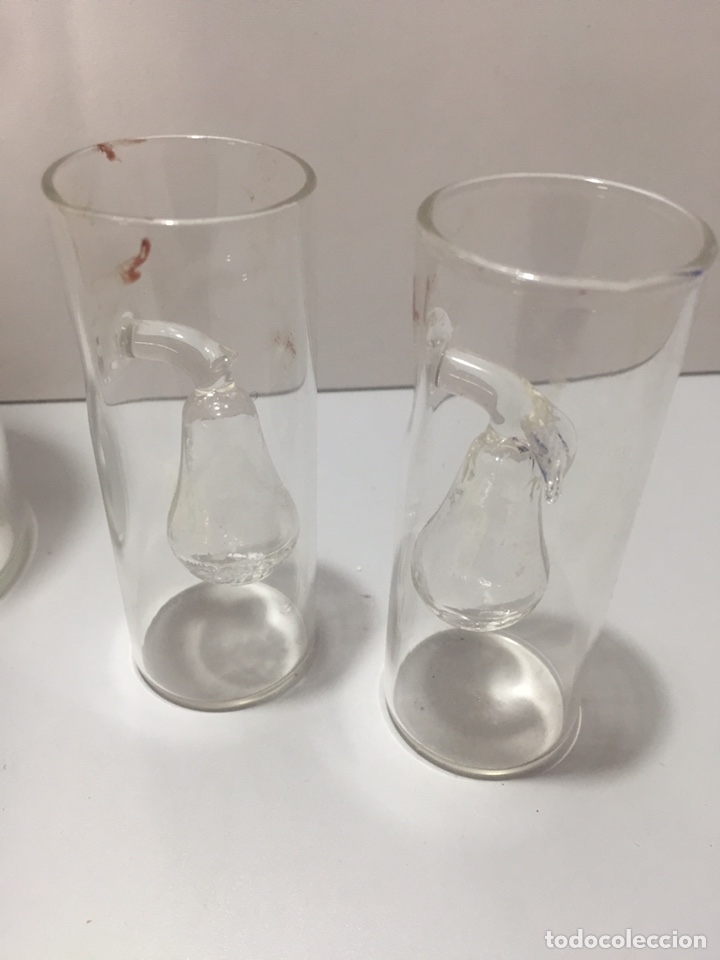 Antigüedades: Botella cristal y vasos de La Granja, siglo XIX - Foto 5 - 214133180
