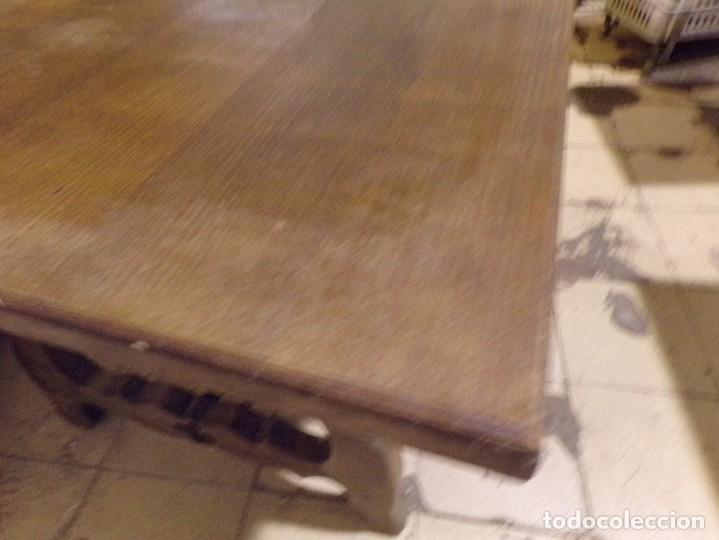Antigüedades: antigua mesa de lira de 160 largo 90 ancho 75 alto recogida provincia de barcelona - Foto 8 - 214173861