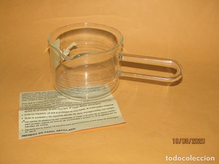 Oggetti Antichi: Antigua Cazo de Cristal para Fuego de CATAMOUNT GLASS Fabricada en Estados Unidos