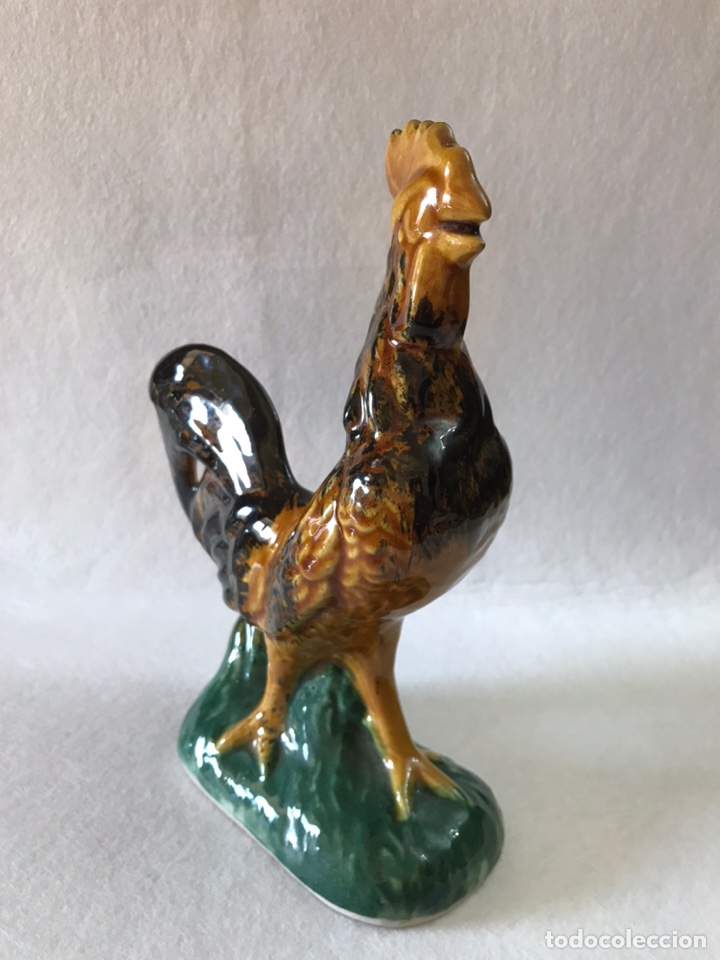 Oggetti Antichi: FIGURA DE GALLO CER&Aacute;MICA VIDRIADA