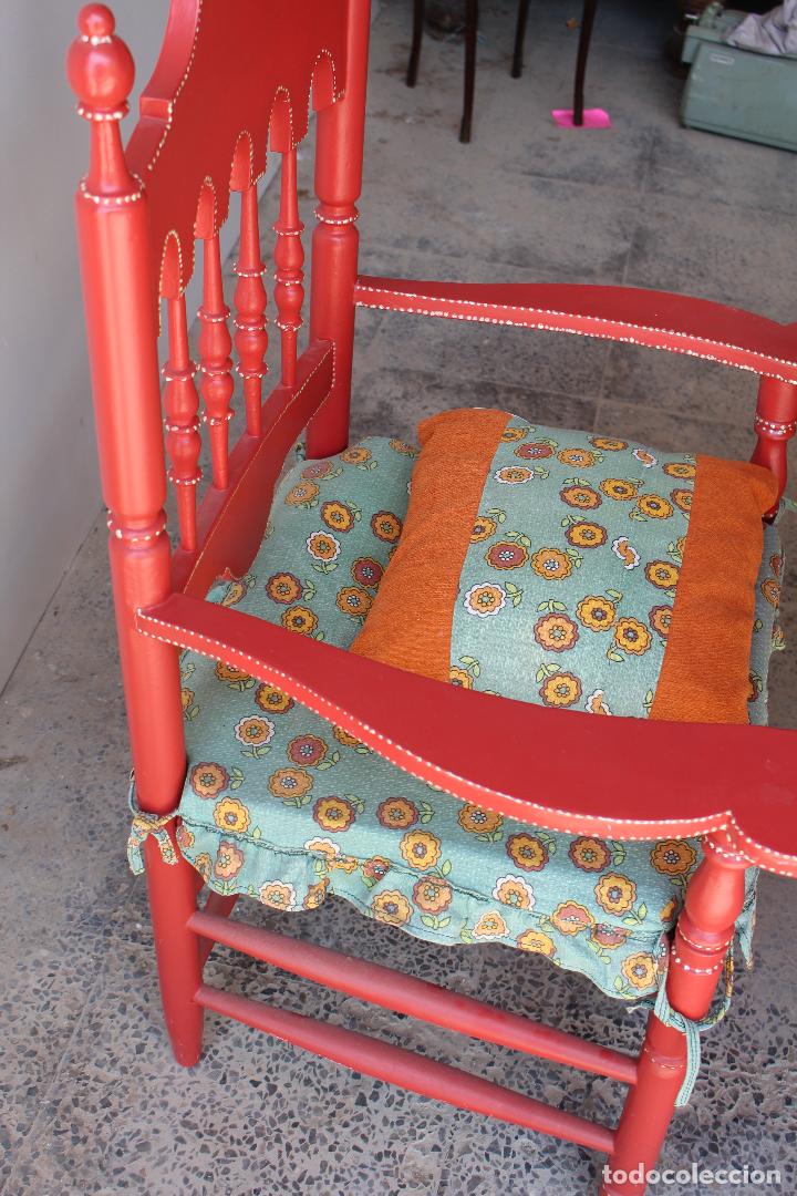 Antig&uuml;edades: mesa con silla y sill&oacute;n de cordelillo - Foto 6