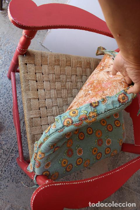 Antig&uuml;edades: mesa con silla y sill&oacute;n de cordelillo - Foto 19