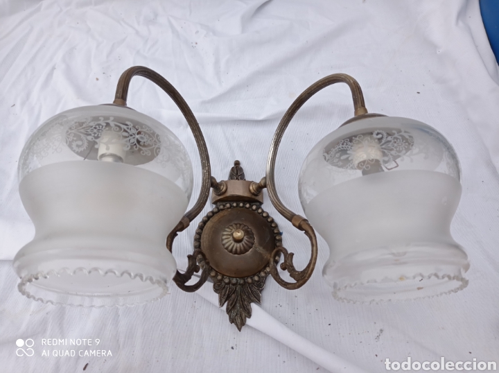 Antig&uuml;edades: Lampara aplique pared doble - Foto 7
