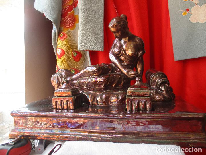 Antig&uuml;edades: Tintero ceramica de Triana reflejos - Foto 1