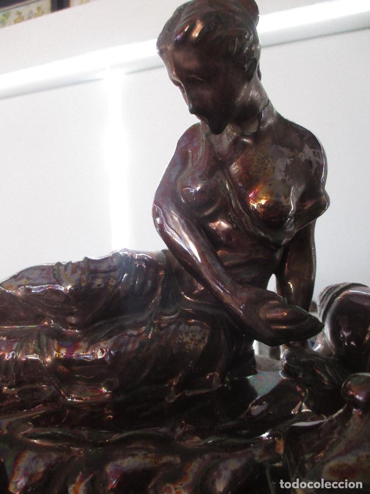 Antig&uuml;edades: Tintero ceramica de Triana reflejos - Foto 5